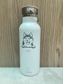 Bamboo Bottle Akita White